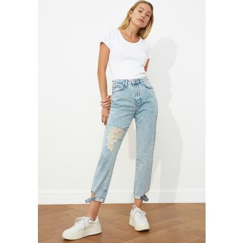 TRENDYOLMİLLA Women's Loose Jeans