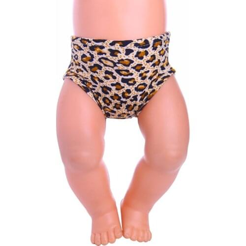 Handmade Doll Leopard pattern panties accessories Fit 18 Inch Doll &43cm New baby doll Zapt Clothes