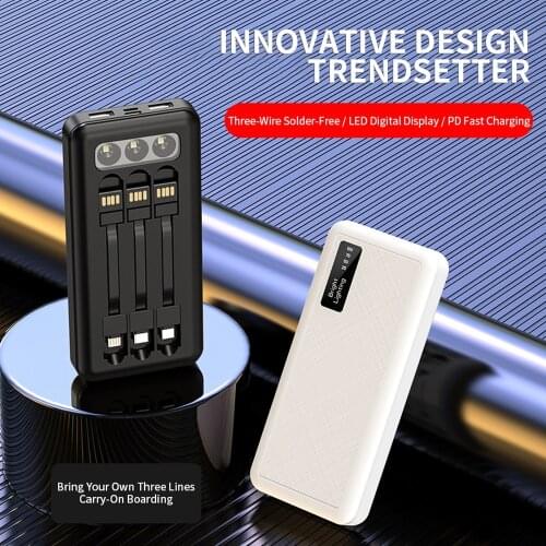 PINZHENG 20000mAh LED Power Bank For iPhone Xiaomi Powerbank Portable External Battery Charger Poverbank For Samsung Huawei