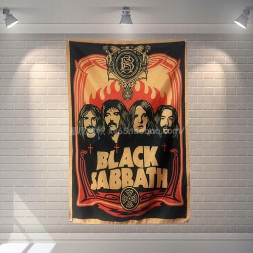 High Quality Four Holes Flag & Banner Office Music Studio Room Wall Decoration Classic Rock 'n' Roll Hip Hop Reggae Posters B2