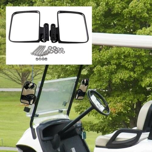 Golf Cart Mirrors Universal Folding Side View Mirrors Flexible Adjustment 10L0L Golf Cart Mirrors Side Rear View Fits Club Car