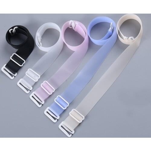 Women Wide Backless Clear Bra Straps Non Slip Transparent Bra Strap Adjustable Bra Extender Shoulder Belt Breast Accessories