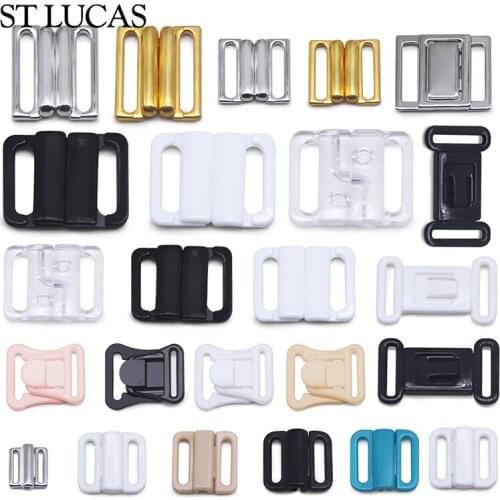 New 10pcs/lot Rectangle Tape Closure Hook & Clasp bra buckle Waist Extenders Sewing On Clothes Bra Clip Hook Accessories DIY