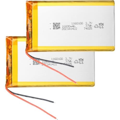 3.7V 1160100 lithium polymer battery 10000mAh mobile power rechargeable battery