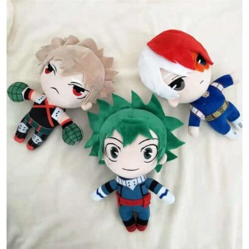 3PCS/Lot 20cm My Hero Academia Bakugou Katsuki Todoroki Shoto Midoriya Izuku Plush Toy
