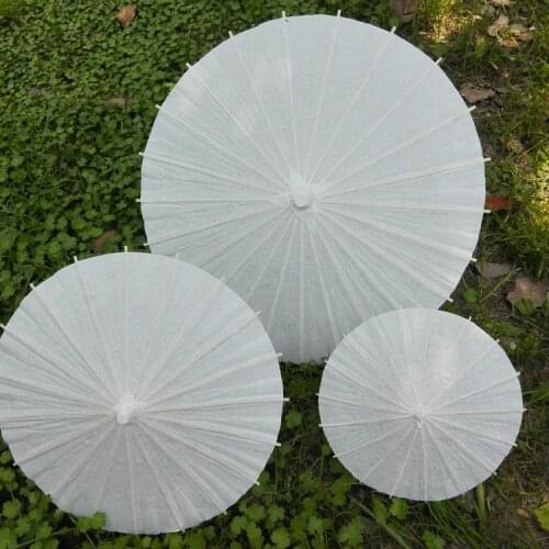 30cm White handmade colored paper umbrella wedding decoration children painting umbrella kindergarten hand DIY crafts supplies