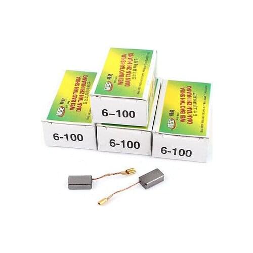 5 Pairs Power Tool Motor Carbon Brush 14 x 8 x 5mm for Hitachi GWS 6-100