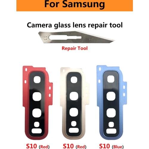 5 Pcs/Lot,New For Samsung Galaxy S10 Plus S10e Housing Back Rear Camera Glass Lens With Cover Frame Holder