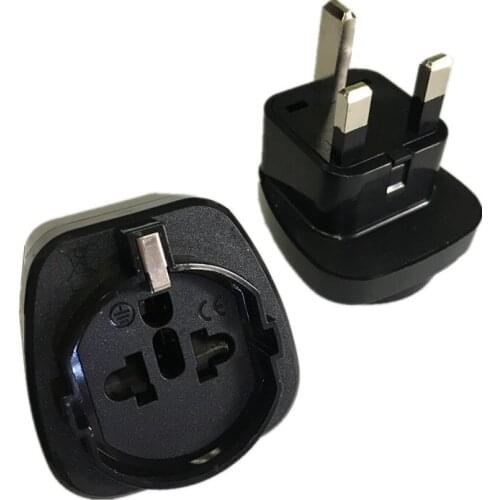 5PCS Universal Power Adapter Travel Adaptor 3 Pin UK Converter Embed EU German Italy Switzerland To UK Plug United Kingdom