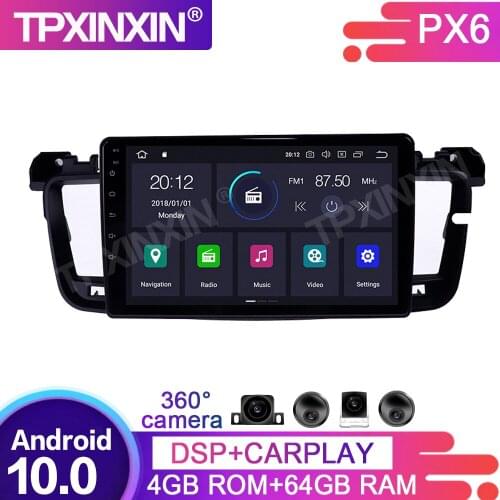 64G Android 10.0 For Peugeot 508 2011-2018 Car Multimedia Player GPS Navigation Head Unit Auto Radio Audio Stereo Tape Recorder