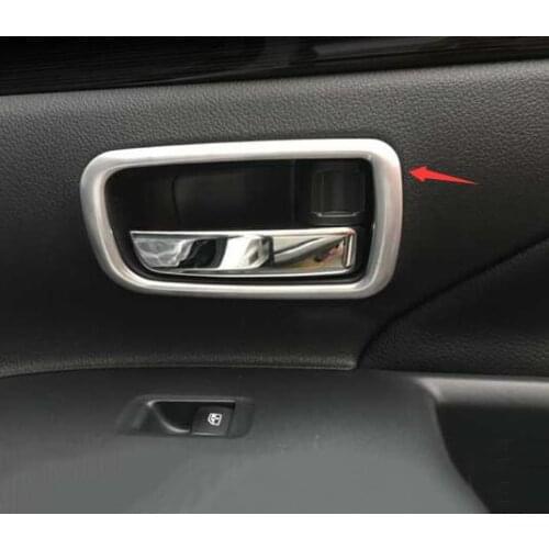 ABS Matte For Mitsubishi Outlander 2015 2016 2017 accessories Car inner door Bowl protector frame cover Trim Car styling 4pcs