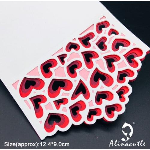 Metal Cutting Die Layered Heart Cover Plate Scrapbooking Paper craft album Handmade Card Cutter Punch art cutter Alinacutle