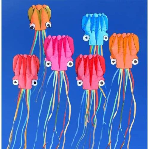 Free shipping large octopus kite fly nylon fabric kite weifang kite factory big kite wheel walk in sky outdoor toys for kids