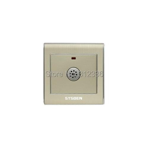 Free shipping touch light switch wall switch delay switch Sound control switch champagne color Aluminum drawbench