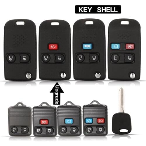 Kutery 2/3/4BTN Upgrade Smart Remote Folding Flip Key Cover Case Shell For Ford Crown Victoria Escape Expedition Explorer Sport