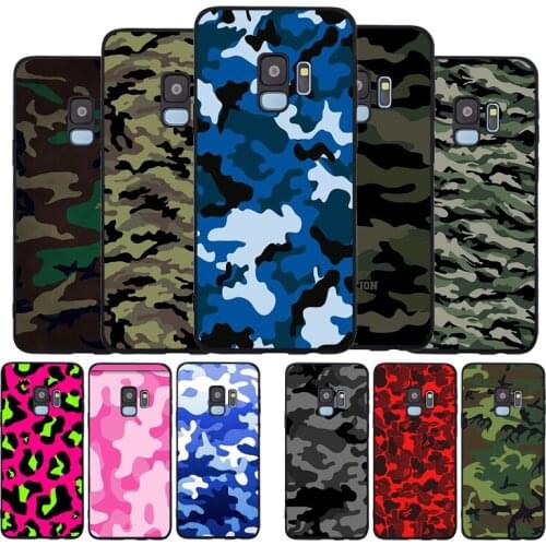 Camou black Soft phone Case For Samsung S20 S10 S9 S8 S7 edge Plus Lite For Note 8 9 10 A6 A7 A8 A9 2018 Cover
