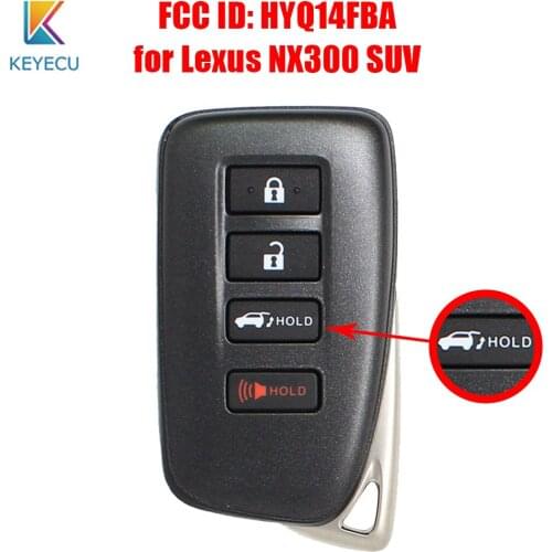 Keyecu Smart Remote Key Fob for Lexus RX350 RX450h NX300h NX200T LX570 314.3 / 315 / 434.3MHz HYQ14FBA HYQ14FBB AG G Board