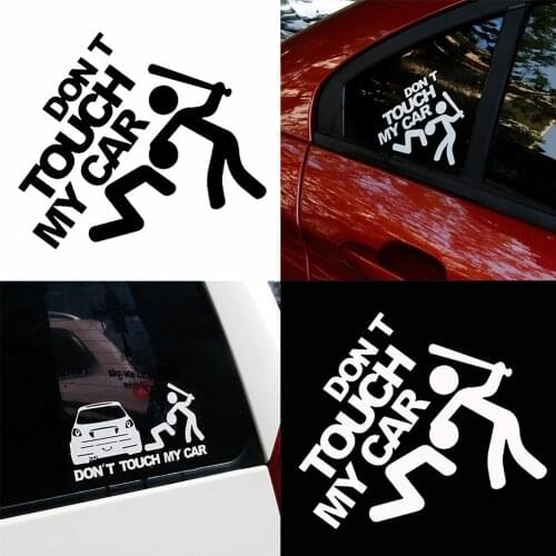 Creative Funny Dont Touch My Car Vehicle Reflective Decals Sticker Decoration car accessories наклейки на авто Bumper Decal