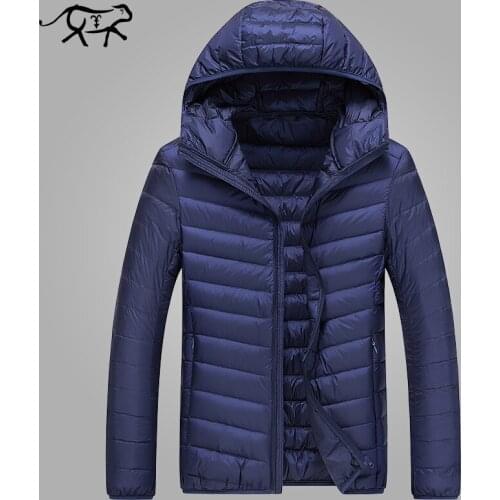 New Casual Brand White Duck Down Jacket Men Autumn Winter Warm Coat Mens Ultralight Duck Down Jacket Male Zipper Thin Parkas