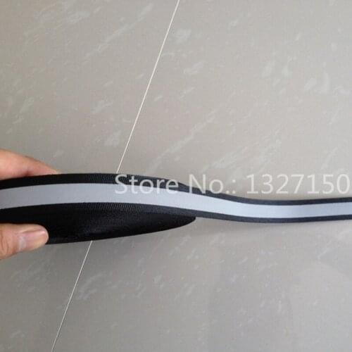 20mmx5m Balck Reflective Fabric Tape Strip Edging Braid Trim Sew On For clothes Bag Outdoor product