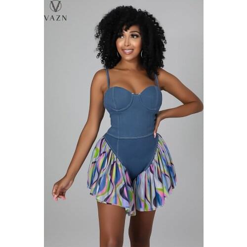 VAZN 2021 Hot List Tassels Bandage Fancy Young Lady Dress Retro Sleeveless Young Vestidos For Female