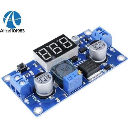 LM2596 DC 4V-40V To 1V-37V Adjustable Step Down Board Power Converter Digital LED Voltmeter With Voltage Meter Display Module
