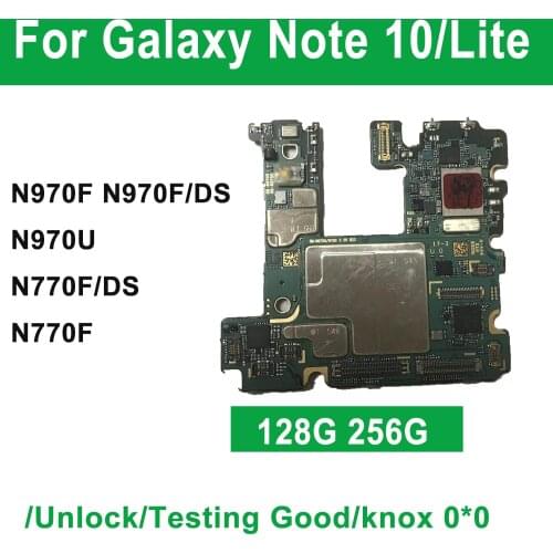 Full Tested Original For Samsung Galaxy NOTE 10 N970F N970U N970FD Motherboard 256GB EU Version logic board with chips MB