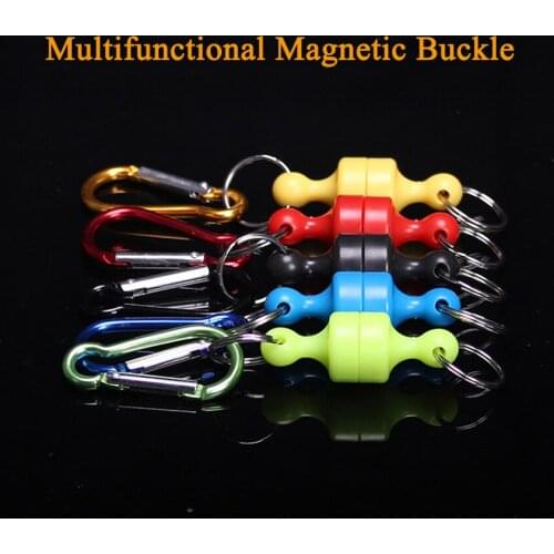 Multi-Function Magnetic Buckle Climbing Carabiner Outdoor Fishing Heavy Duty Strong Portable Magnet Buckle Locking Hooks