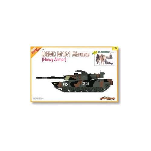 1/35 scale model Dragon 9125 USMC M1A1-HA "Ebran"main battle tank and crew (DS track)