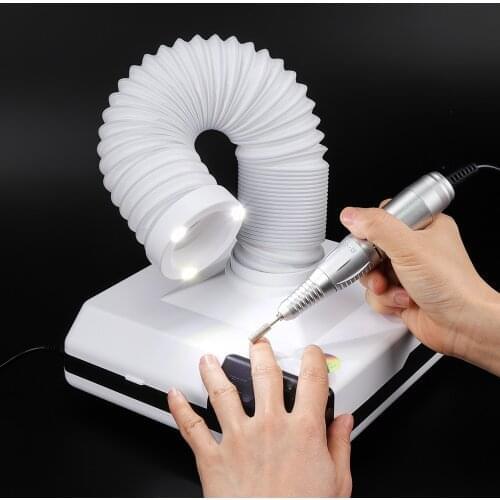 Powerful Nail Dust Collector Machine For Manicure Vacuum Cleaner For Nail Art Nail Fan Dust Suction with 3 Led Lighting 560m 60W