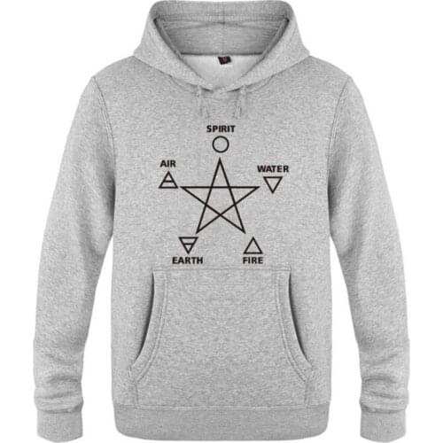 Mens Hoodies Five Elements and Pentagram 30STM Printed Hoodie Men Skate Fleece Long Sleeve Mens Sweatshirt Moleton Masculino