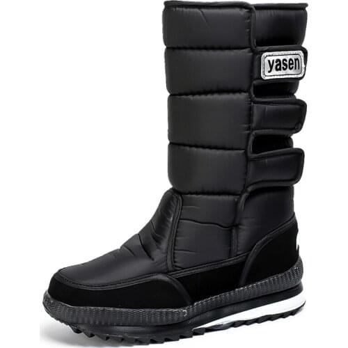 Men Boots Winter With Fur 2021 Warm Snow Boots men Fashion flat winter shoes men waterproof slip-resistant Work Shoes plus size