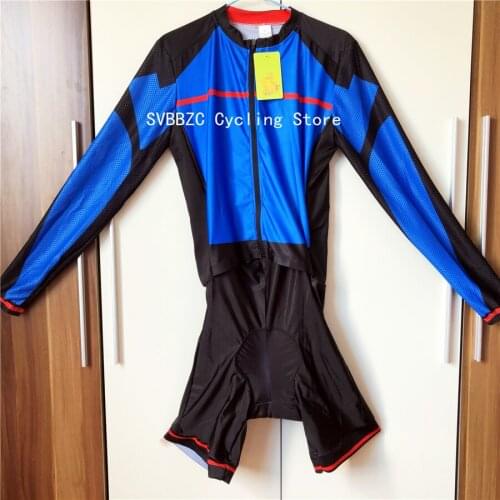 Mens Triathlon Suit Cycling Jersey Jumpsuit Men Long sleeve Cycling Skinsuit Maillot Cycling set Ropa ciclismo 5 colors