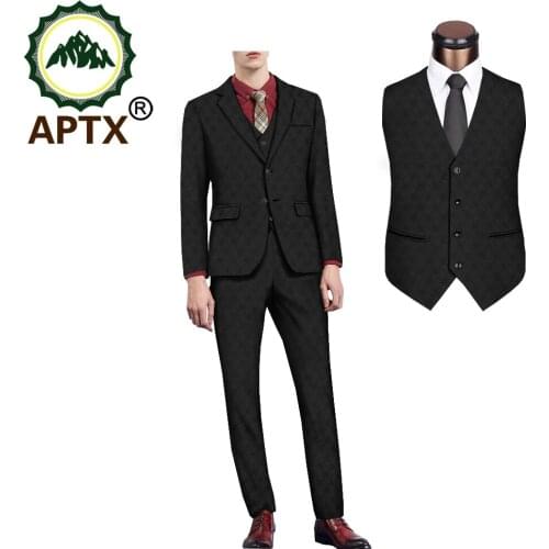 Custom-made Fashion Men Suit 3pc Coat+Vest+Pants Set Cotton Jacquard Weave Mens Suits for Wedding or Party TA731608