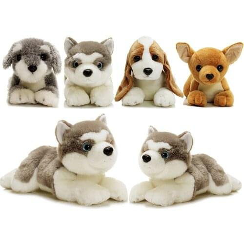AURORA Simulation Puppy Dog Plush Toys Kid Model Dolls Husky Alaskan Malamute Sheepdog Chihuahua Stuffed Soft Toys Children Gift
