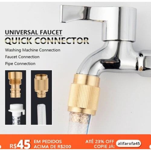 New 1/2" Quick Connect Swivel Connector Garden Hose Coupling Systems For Watering Irrigation Brass-Coated Hose Adapter