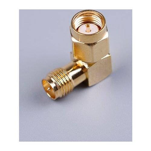 New SMA Connector 90 Degree Right Angle SMA Male To RP SMA Female Adapter Screw The Needle