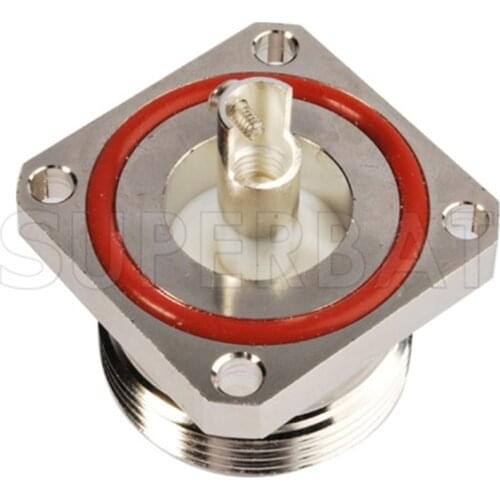 Superbat 10pcs 7/16 Din Jack Panel Mount RF Connector with 2-56 Thread or Metric Equivalent