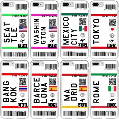 FIRST CLASS PLANE TICKET MEXICO Barcelona Madrid Cover Case for Xiaomi Note 10 9 8 SE 9T Pro Lite Explorer