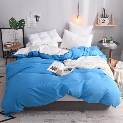 Quilt Cover Pure Cotton Soft Comfortable Luxuly Bedclothes For Double Bed Solor Color Plain Dyed 220*240 Bed Covers