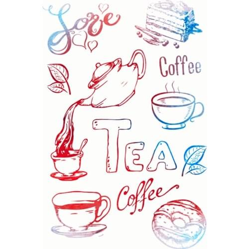 PANFELOU 11*16cm Afternoon tea Transparent Silicone Rubber Clear Stamps cartoon for Scrapbooking/DIY Easter wedding album