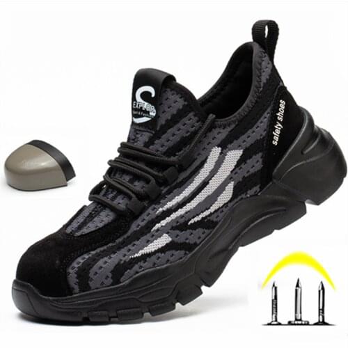 Luxury Style Light Work Safety Shoes Mens Boots Steel Toe Cap Brand Designer Sneakers Construction Indestructible Shoes