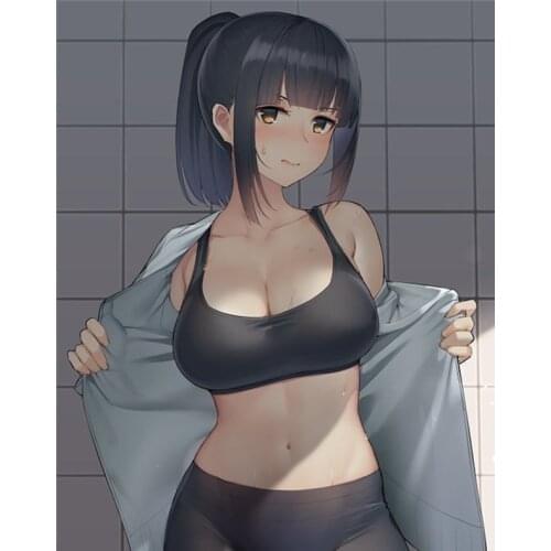 Sexy Anime Girl with Swimsuit Underwear Car Stickers Cover Scratches Waterproof Car Window Body Decorative Stickers Accessories