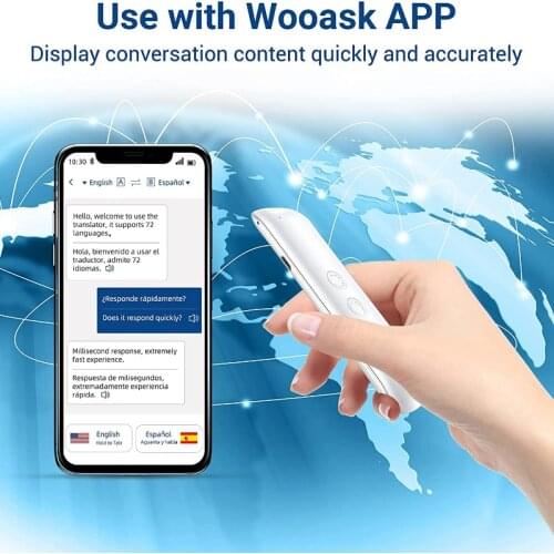 G5 Mini Smart Voice Translator Smart Instant Real Time Voice 40+Languages Travel Business Translator for IPhone & Android