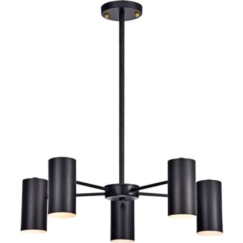 Post-modern Cylinder Chandeliers Lights for Living Room Dining Study Bedroom Lamps Nordic Iron Golden Hanging Lights Fixtures