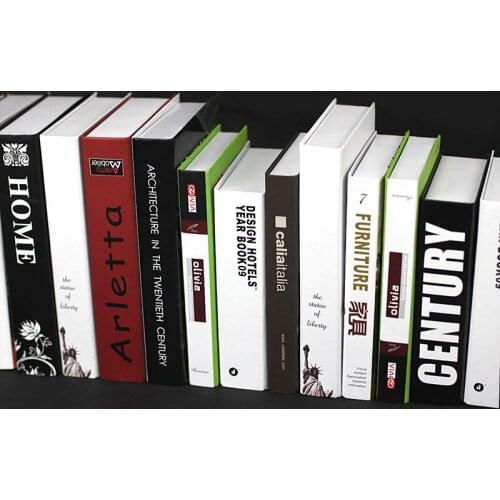 Modern Fake Books Unopenable Home Decoration Book Box Stylish and Luxury Decorative Book Storage Fake Book Box Model