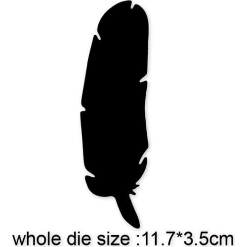 Feather 117*35mm Metal Cutting Die Stencils for DIY Scrapbooking Album Decorative Embossing Hand-on Paper Craft Cards
