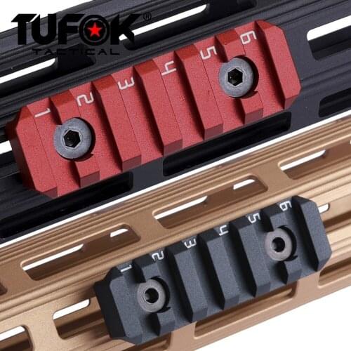 TuFok Mlok Picatinny Rail Section M-lok SLOT SYSTEM Rail Adapter 6-Slot Mount Attachment for Picatinny Mlok Systems Aluminum