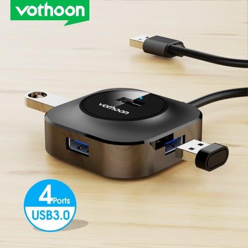 Vothoon USB HUB 4 Port USB 3.0 Splitter Switch with Micro USB Charging Port For Computer Laptop Accessories OTG HUB USB