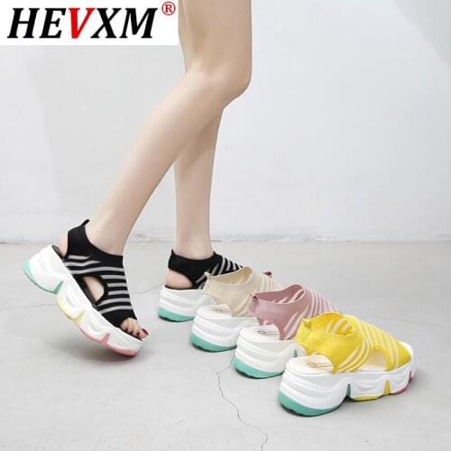 Women Sandals Fashion Thick Bottom Sandals Women Comfortable Heighten Sandals Wedges Shoes Flat With Shoes Summer Popular Shoes